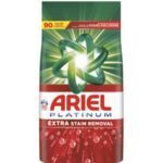 ARIEL Platinum Extra Stain Removal veļas mazgāšanas pulveris (90x) 5,85kg