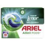 ARIEL Touch Of Lenor Universal veļas mazgāšanas kapsulas 19gab