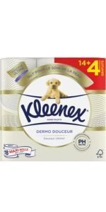 KLEENEX Skin Kind 3 slāņu 180 lokšņu tualetes papīrs 18 ruļļi