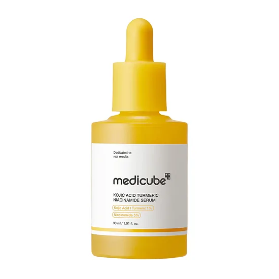 MEDICUBE Kojic Acid Turmeric serums sejas ādai ar kojskābi un 5% niacinamīdu 30ml