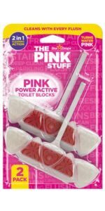 THE PINK STUFF Power Active tualetes poda skalošanas bloks 2x40g